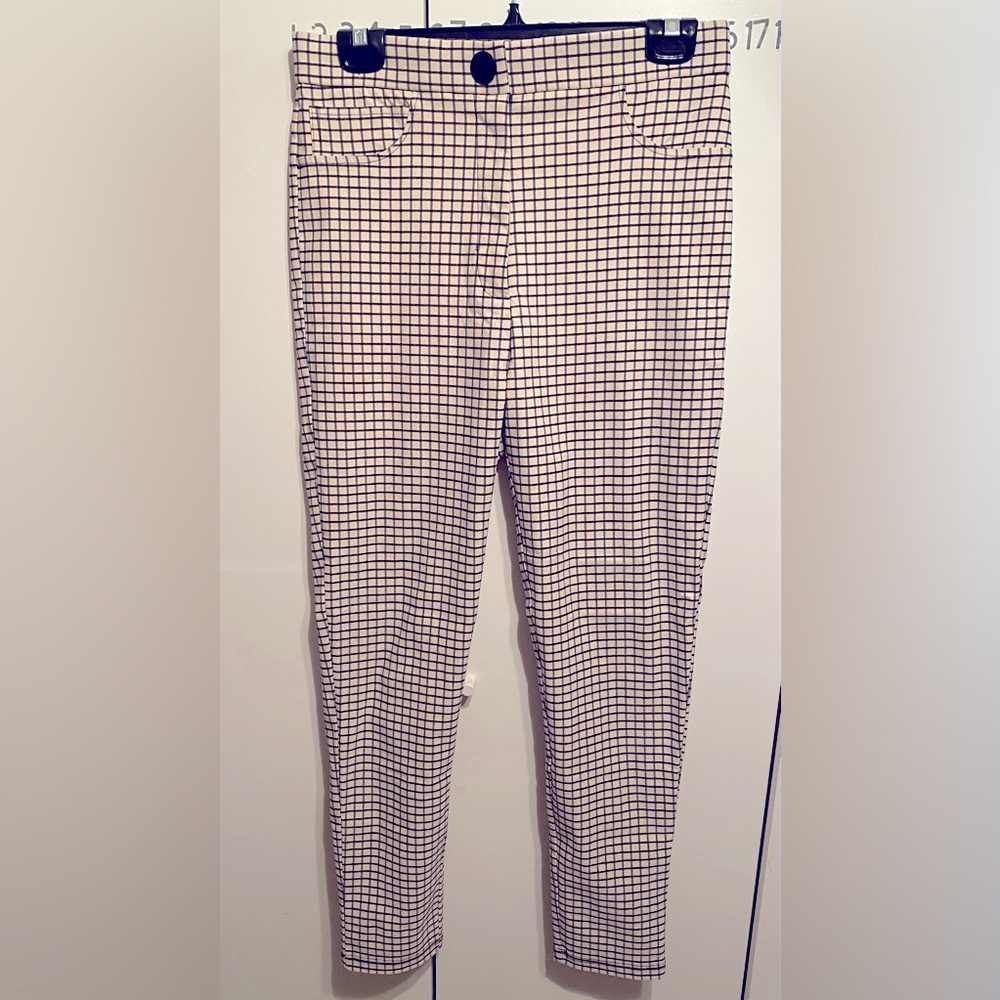 ZARA CREAM & BLACK LEGGING PANTS - Picture 2 of 6